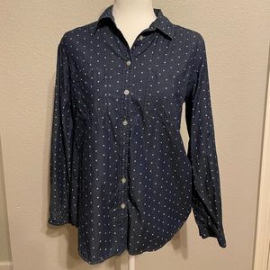 Chambray Polka Dot Loft Top